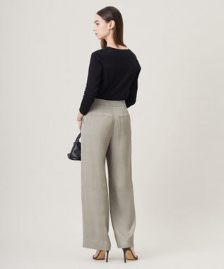 ICB 【洗える】 シンセティックフルニードル ニットプルオーバー ブラック系