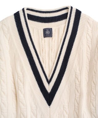 J.PRESS MEN 【J.PRESS ORIGINALS × CLUEL】チルデンニットワンピース ホワイト系