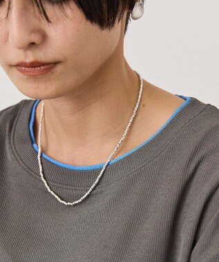 AMERICAN HOLIC シアーリブ配色プルオーバー Charcoal Gray