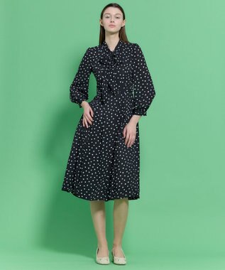 TOCCA 【八木アリサさん着用】【消臭】PROMISE RIBBON ROSETTE ドット柄ドレス ブラック系5