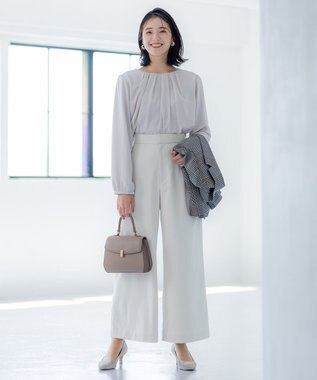 組曲 ドビーシフォン ニュアンスタック ブラウス グレージュ系