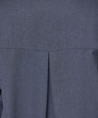 Tiaclasse 【洗える】ウール調パールボタンシャツチュニックブラウス チャコール