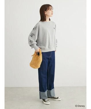 Green Parks Ｄｉｓｎｅｙ／裏毛袖プリントスウェットII Gray Mixture