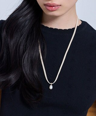 TOCCA TIED WITH PEARL NECKLACE 淡水パールネックレス【星風まどかさん着用】 ベージュ系