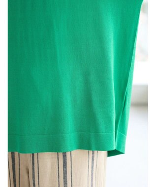 CRAFT STANDARD BOUTIQUE UVカット/接触冷感/洗える/ 半袖ニットプルオーバー Green