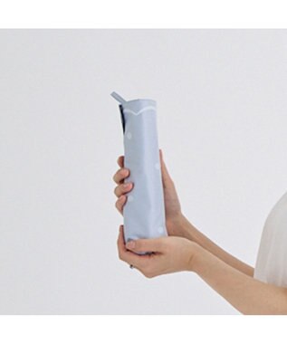 MOONBAT 晴雨兼用日傘 折りたたみ傘 ドット×スカラー／遮光 遮熱 UV ペールスカイ