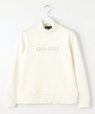 23区GOLF 冬の暖か名品トップス【WOMEN】ストレッチ 裏フリース ホワイト系