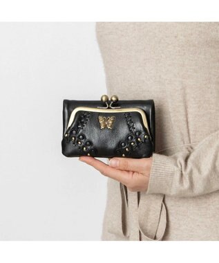 ANNA SUI マチルダ 口金二つ折り財布 クロ