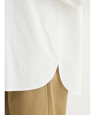 Green Parks ＢＰスキッパー七分袖カットプルオーバー Off White