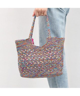 UNBILLION カシュカシュ cachecache / メタリックコード柄編みトートバッグ