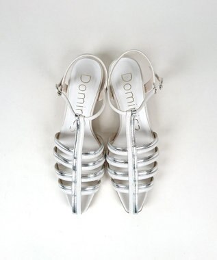 Dominic3 バイカラー Tストラップサンダル ホワイト