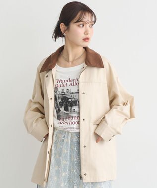 earth music&ecology ハンティングジャケット Ivory