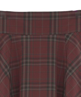earth music&ecology バックレースアップチェックスカート Bordeaux