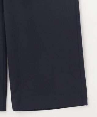 J.PRESS LADIES L 【洗える】シャークスキン セミワイド パンツ ネイビー系