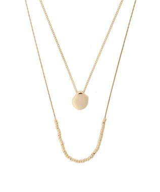 AMERICAN HOLIC メタルトップ＆ボールスライドチェーンＳＥＴネックレス Gold