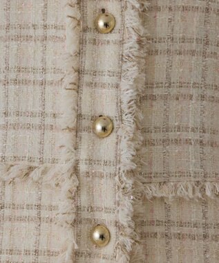 GRACE CONTINENTAL フレアスリーブツイードジャケット キナリ