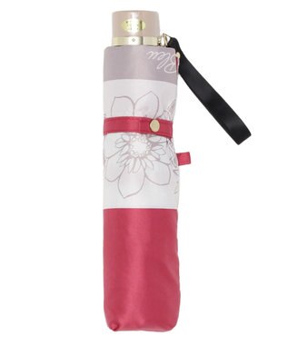 MOONBAT LANVIN en Bleu 折りたたみ傘 サテンプリントフラワー