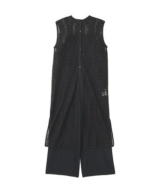 AMERICAN HOLIC 【2点セット】ロングレースジレ+サロペット Black