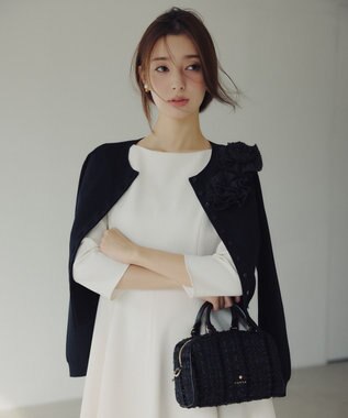 TOCCA 【宮本茉由さん着用】GLOW CORSAGE KNIT ニットカーディガン ブラック系