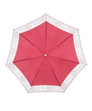 MOONBAT LANVIN en Bleu 折りたたみ傘 サテンプリントフラワー ローズピンク