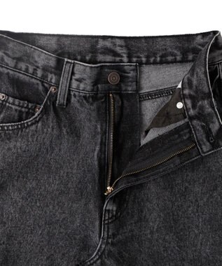 WEGO サイドスリットデニムストレートパンツ ブラックその他