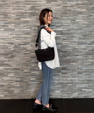 TOPKAPI 【Breath TOPKAPI sis】【WEB限定】ナイロン 舟形 ショルダーバッグ 軽量 / RIPPLE リプル ブラック