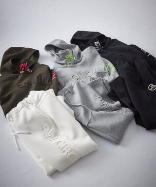 PW CIRCULUS 【MEN】サイドロゴ ジャージー パンツ ホワイト系