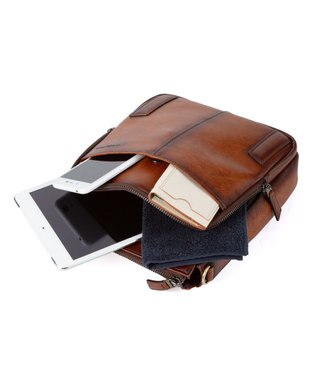 ACE BAGS & LUGGAGE LO HOMME PRESSE アルカイック 本革 日本製 ショルダーバッグ 縦型 71882 ロ・オム・プレッセ ブラウン