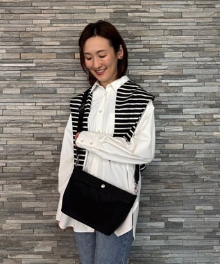 TOPKAPI 【Breath TOPKAPI sis】【WEB限定】ナイロン 舟形 ショルダーバッグ 軽量 / RIPPLE リプル ブラック