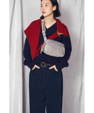 MIYABIYA 【撥水加工】篭目大柄エンボスボンディング2wayショルダー シルバーグレー