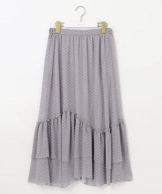ANY SIS 【洗える】ティアードプリント スカート ラベンダー