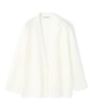 BEIGE， PYRRHOT / シアーコンビ ニットジャケット Ecru