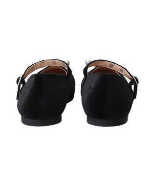 Bridget Birkin 【Bridget Birkin】パールストラップメリージェーンパンプス ブラック雑材