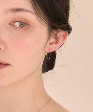 Phoebe 〈痛くないシリーズ〉スリムビッグフープライトフィットイヤリング シンプル/フープイヤリング/細い