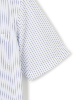 J.PRESS MEN 【J.PRESS PLUS】カノコインレイストライプパッチポケット シャツ/B.D. サックスブルー系1