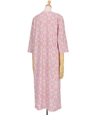 WACOAL ワンピース 綿100%(本体) 天竺素材 ミントン 7分袖 長袖 ロング丈 レディース NNT268 /ワコール ピンク