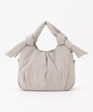 LA BAGAGERIE 【maison vert】 【撥水】リボンフワフワ２WAYトート ライトグレー