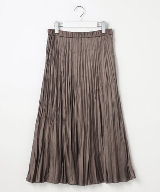 J.PRESS LADIES ライトマイクロスエード プリーツ スカート モカ系