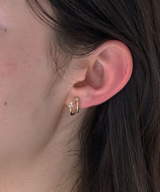 Phoebe 〈痛くないシリーズ/アレルギー対応〉シャイニーダブルフープライトフィットイヤリング　ゴールド