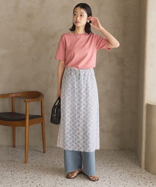 AMERICAN HOLIC きれいめコットンベーシックＴシャツ（５分袖） Pink