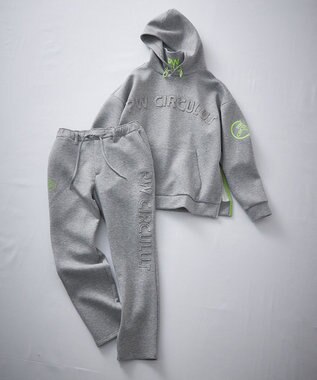 PW CIRCULUS 【MEN】サイドロゴ ジャージー パンツ ライトグレー系
