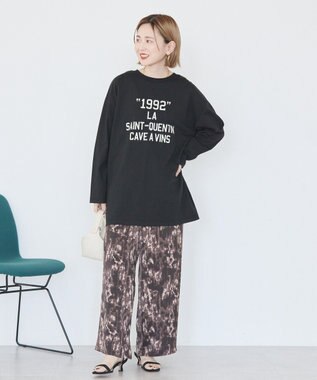 AMERICAN HOLIC カレッジロゴロングTシャツ Black