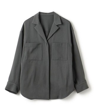 uncrave 【UNISEXあり】ギャバジン シャツ（uncrave WHITE） スレート