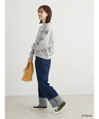 Green Parks Ｄｉｓｎｅｙ／裏毛袖プリントスウェットII Gray Mixture