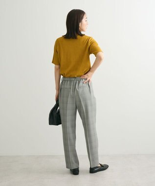 Green Parks プリーツ５分袖プルオーバー Yellow