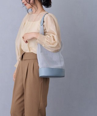 MioFIRANO TILE G001 トートバッグ ポーチ付き A4サイズ対応 LIGHT BLUE