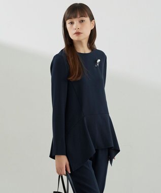 ICB パールラインブローチ シルバー系