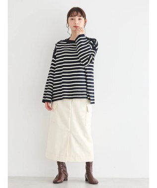 AMERICAN HOLIC バイパチショルダーボタンニットプルオーバー Navy