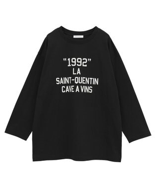 AMERICAN HOLIC カレッジロゴロングTシャツ Black