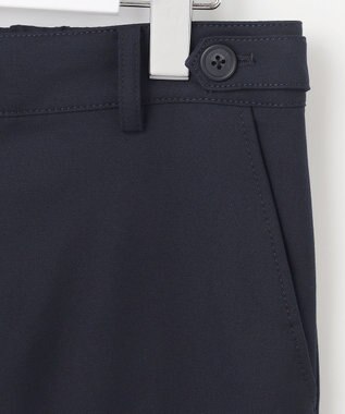J.PRESS LADIES L 【洗える】シャークスキン セミワイド パンツ ネイビー系